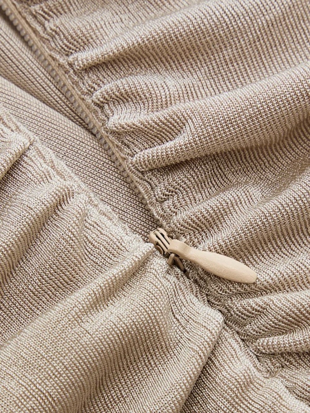 Ruched Short Sleeve Top in Taupe - Picture 4 of 10